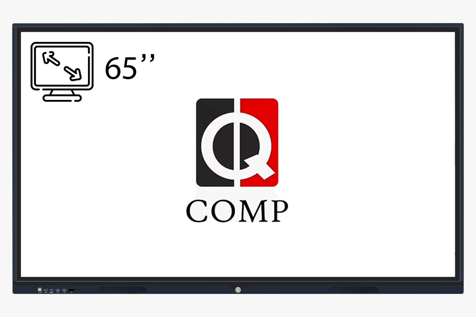 Интерактивная панель Qcomp QL-65 с OPS компьютером Intel Core i3-10100 ...